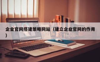 六安企业官网搭建策略网站（建立企业官网的作用）